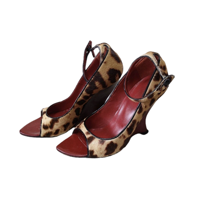Yves Saint Laurent Pony Hair Wedges