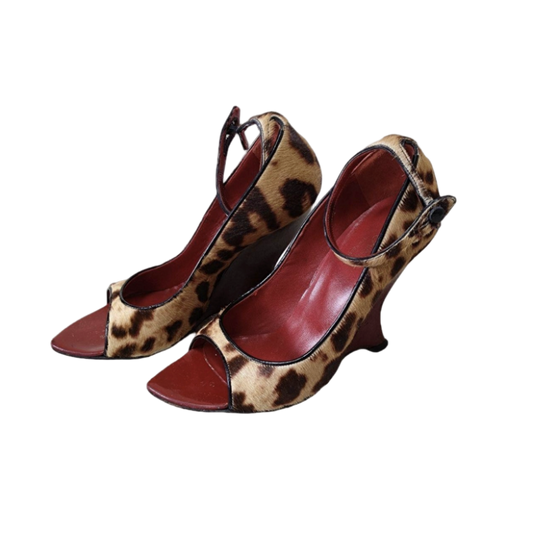 Yves Saint Laurent Pony Hair Wedges