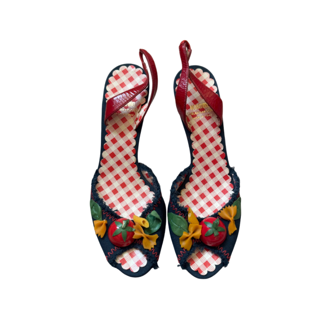 Moschino Cheap & Chic Pasta Slingback Heels