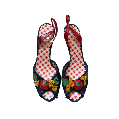 Moschino Cheap & Chic Pasta Slingback Heels