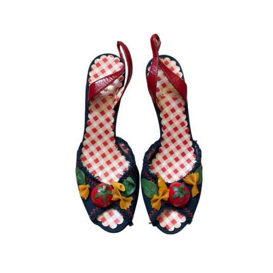 Moschino Cheap & Chic Pasta Slingback Heels