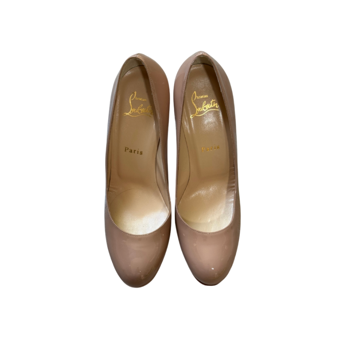 Christian Louboutin Nude Patent Leather Heels