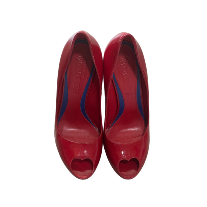 Alexander McQueen Peep Toe Heart Heels