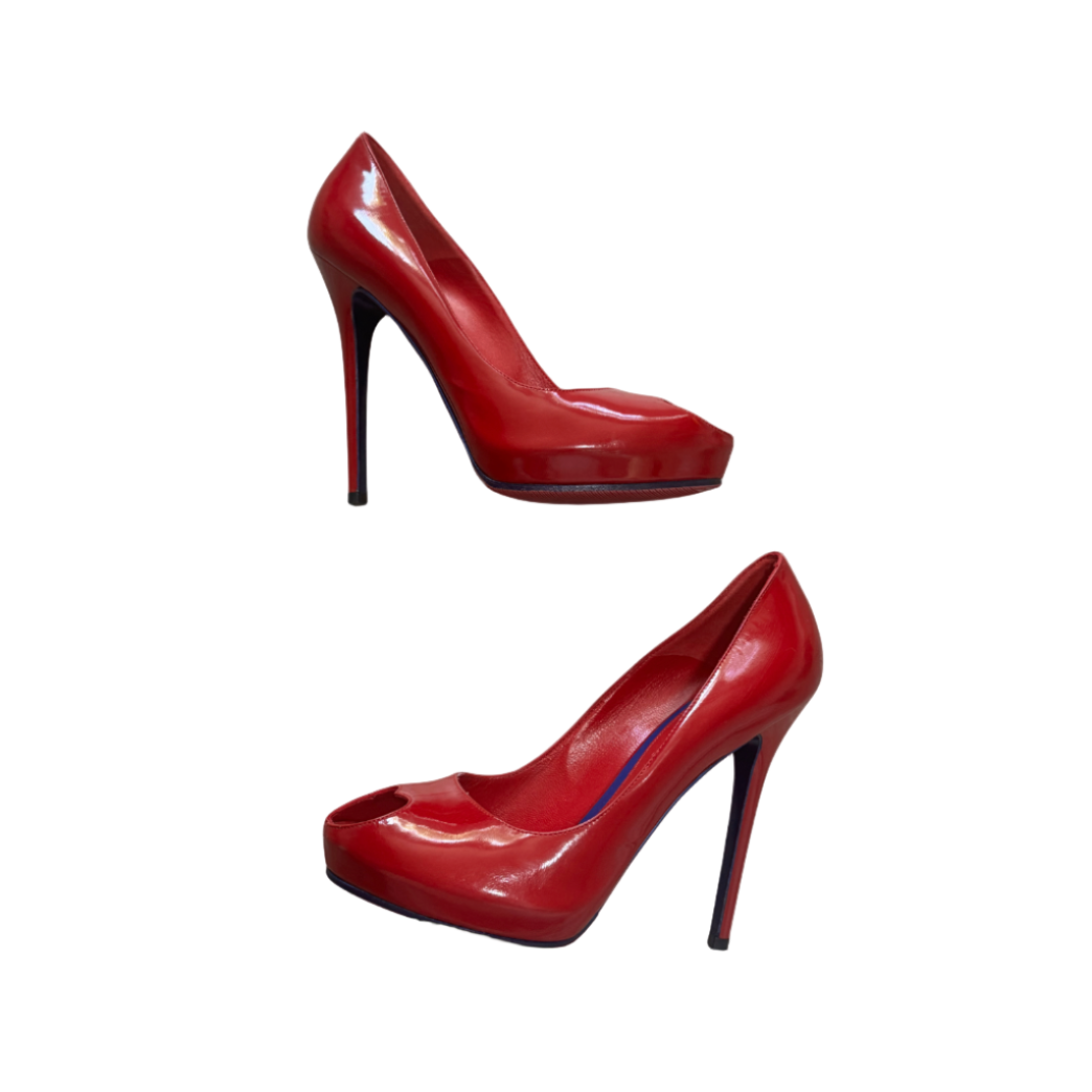 Alexander McQueen Peep Toe Heart Heels