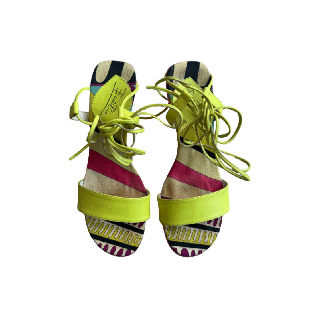 Emilio Pucci Color Block Sandals