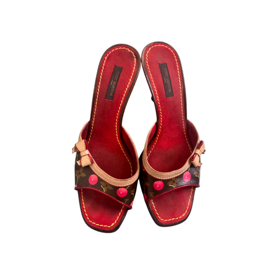 Louis Vuitton Cherry Mule Heels