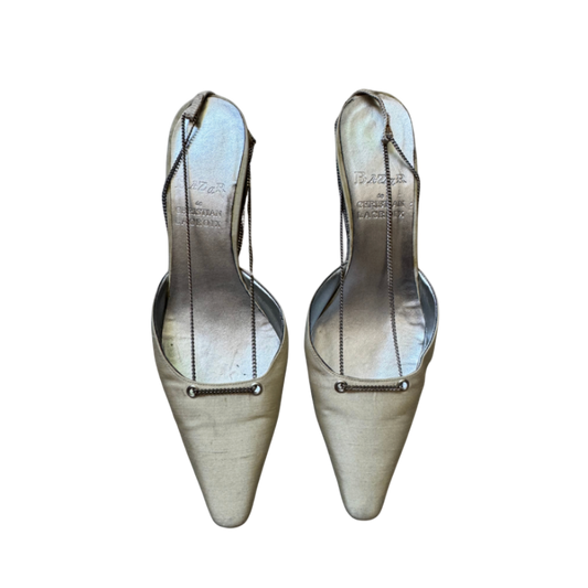 Christian Lacroix Metal Slingback Heels