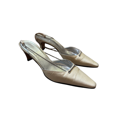 Christian Lacroix Metal Slingback Heels