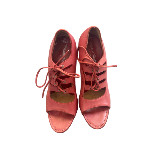 Vivienne Westwood Pink Lace Up Heels