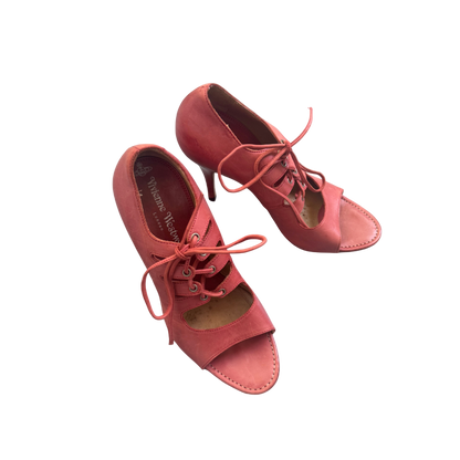 Vivienne Westwood Pink Lace Up Heels