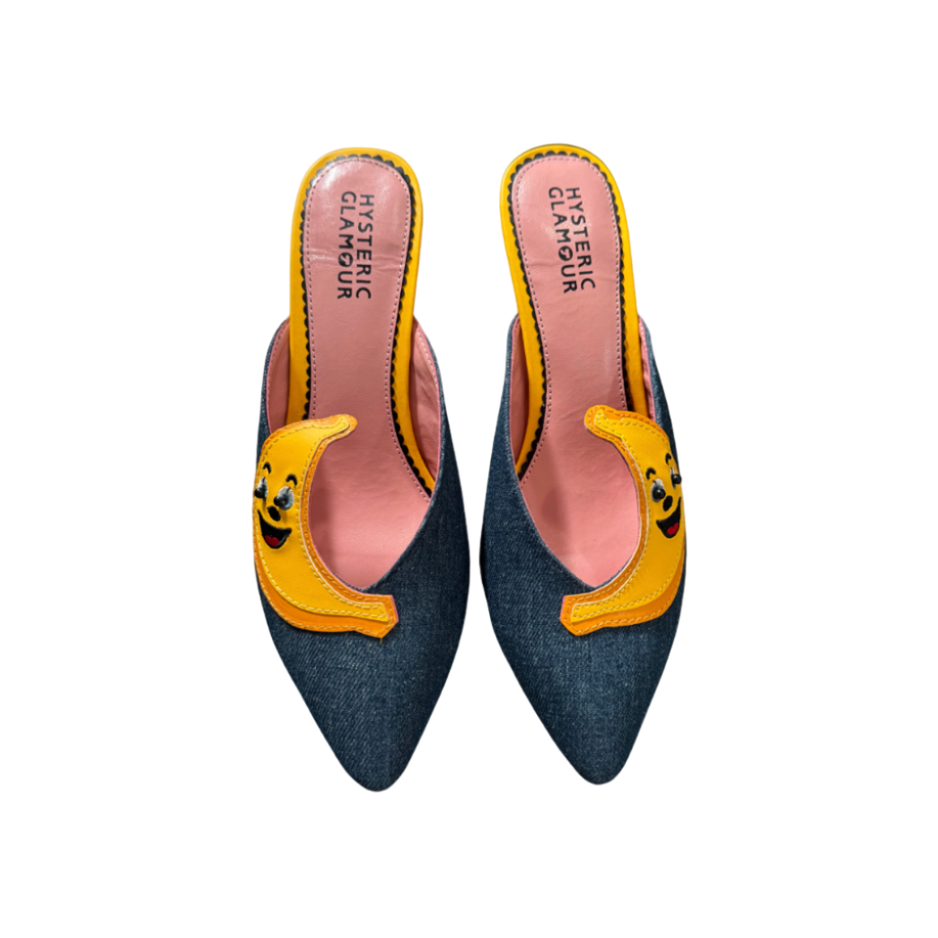 Hysteric Glamour Denim Banana Mule Heels