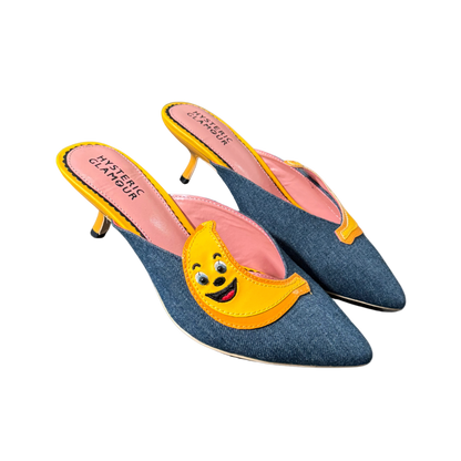 Hysteric Glamour Denim Banana Mule Heels