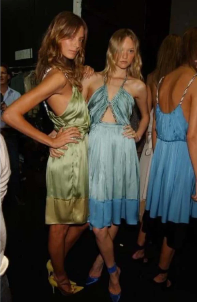 Chloé by Phoebe Philo Beaded Plunge Silk Dress