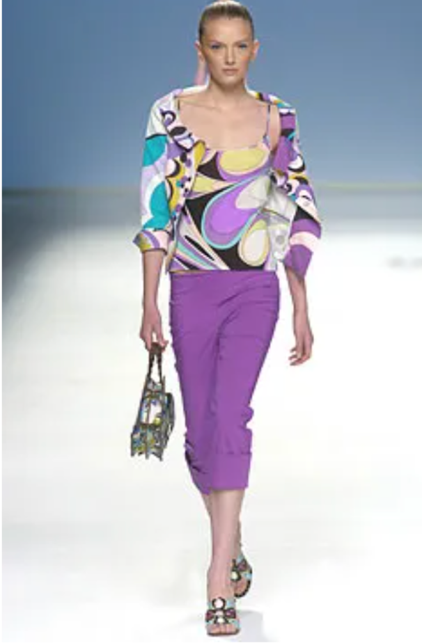 Emilio Pucci Printed Skirt w/ Belt