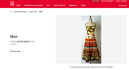 Jean Paul Gaultier Maille Femme Tiered Strapless Skirt/Dress