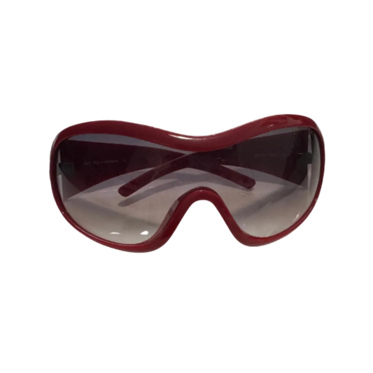 Dolce & Gabbana Red Shield Rhinestone Sunglasses