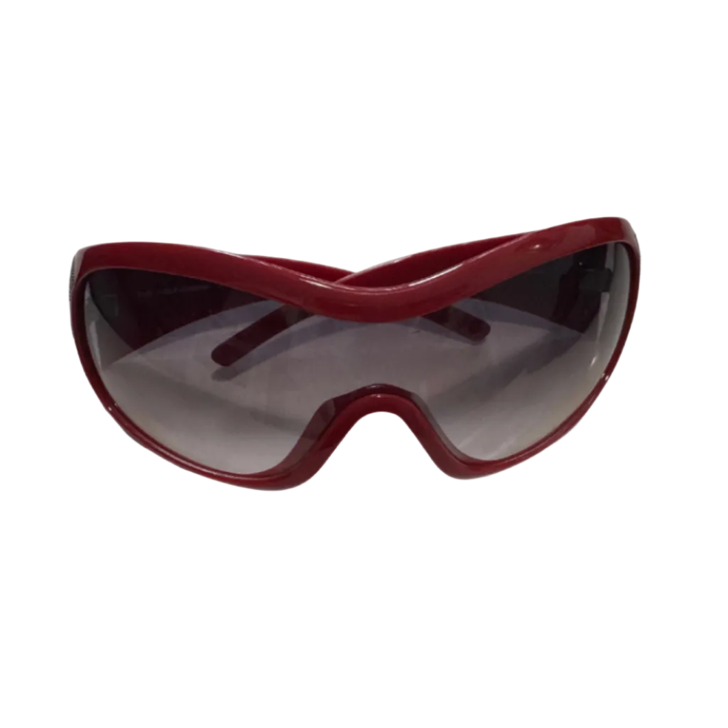 Dolce & Gabbana Red Shield Rhinestone Sunglasses