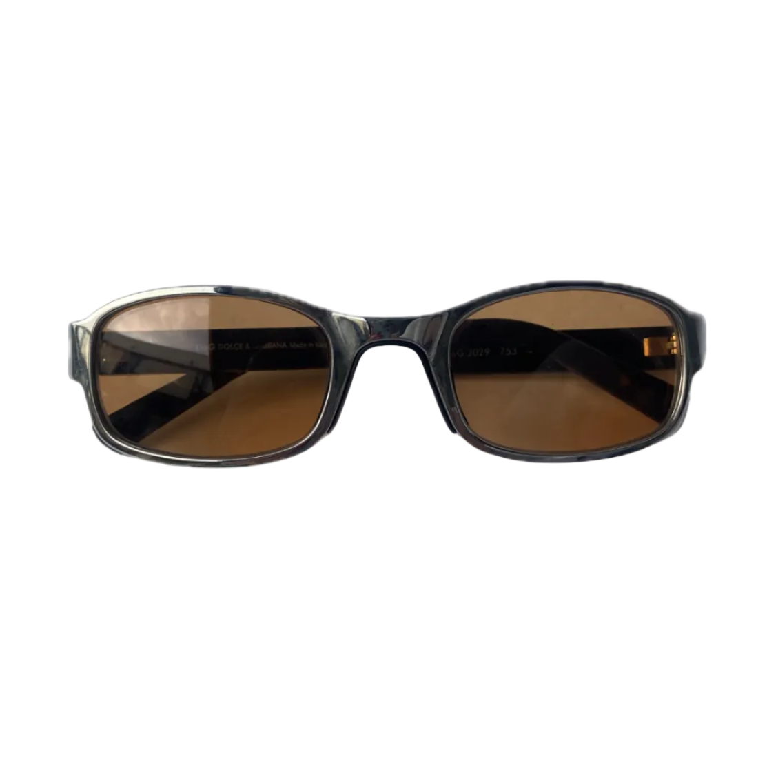 Dolce & Gabbana Yellow/Orange Tinted Silver Sunglasses