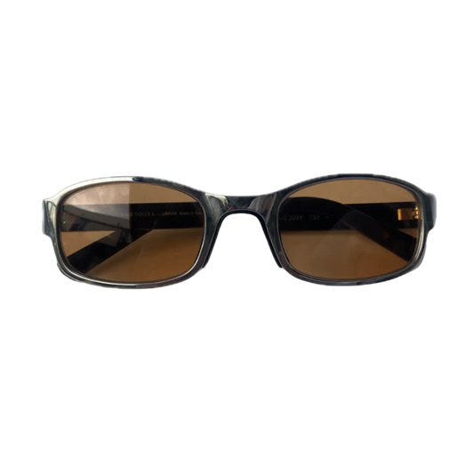 Dolce & Gabbana Yellow/Orange Tinted Silver Sunglasses