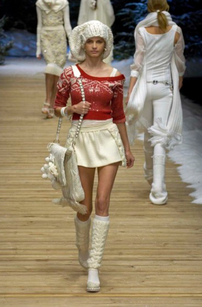 Dolce & Gabbana Cream Leather Mouton Boots