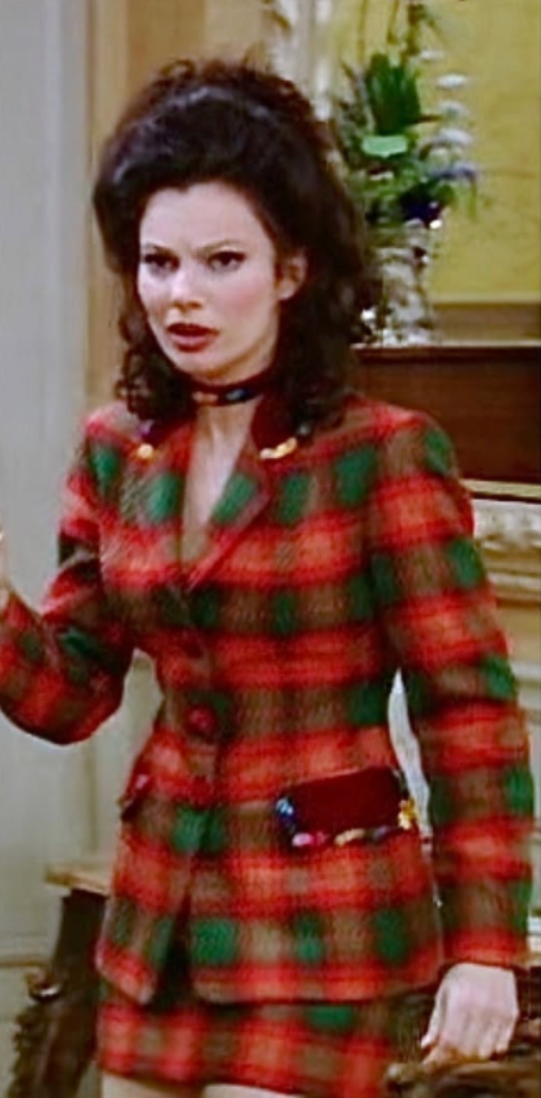 Moschino Cheap & Chic Red Plaid Velvet Blazer