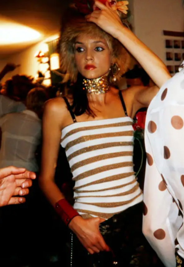 Dolce & Gabbana Striped Sheer Tube Top