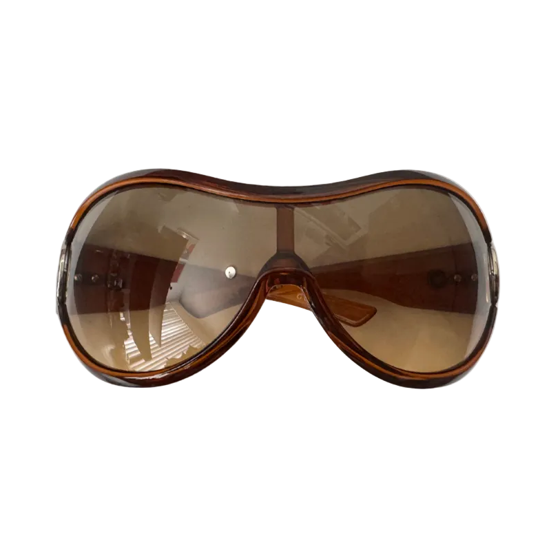 Gucci Gold Horsebit Shield Sunglasses