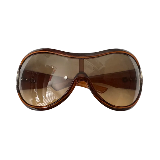 Gucci Gold Horsebit Shield Sunglasses