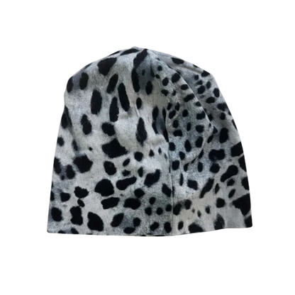 Dolce & Gabbana White Leopard Cashmere Beanie