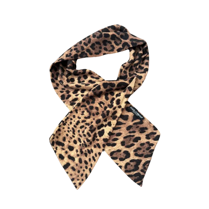 Dolce & Gabbana Leopard Cashmere Scarf