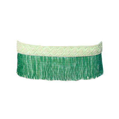 Dolce & Gabbana Green Beaded Fringe Belt