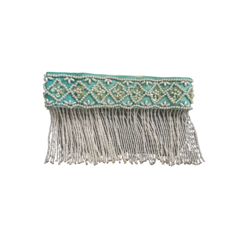 Dolce & Gabbana Blue Beaded Fringe Necklace