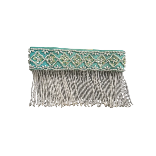 Dolce & Gabbana Blue Beaded Fringe Necklace