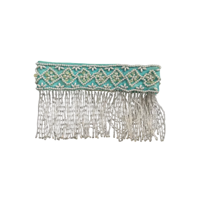 Dolce & Gabbana Blue Beaded Fringe Necklace