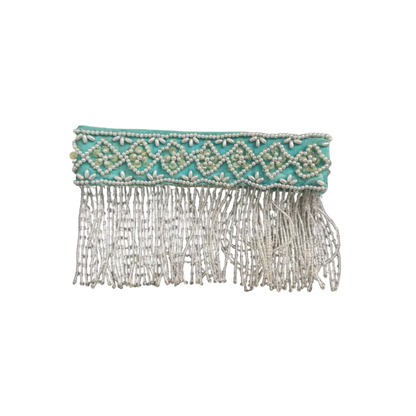 Dolce & Gabbana Blue Beaded Fringe Necklace