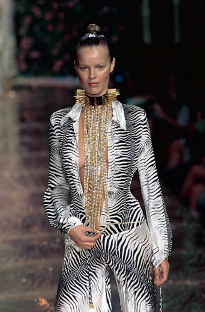 Roberto Cavalli Zebra Belly Button Piercing Bikini