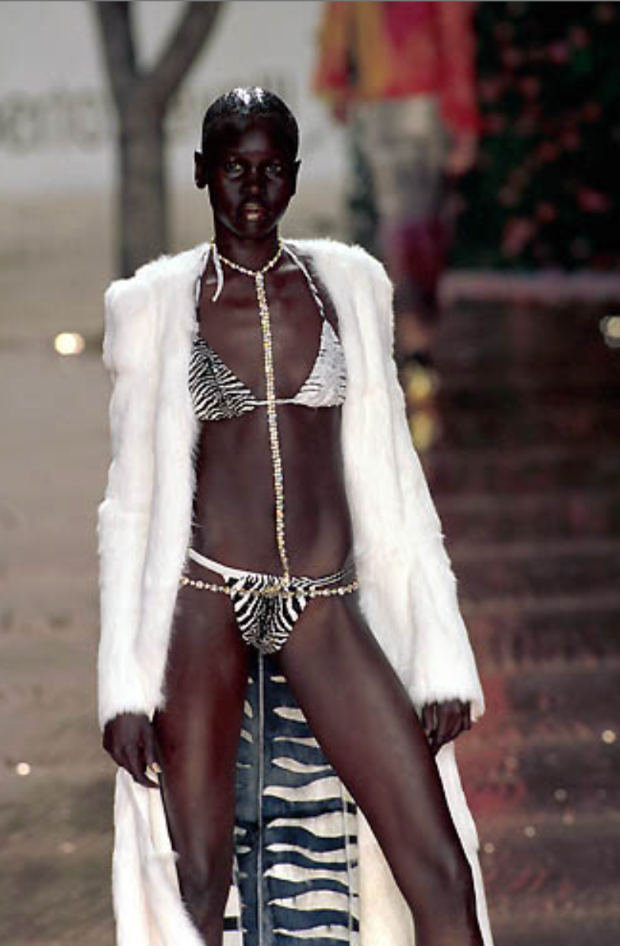 Roberto Cavalli Zebra Belly Button Piercing Bikini