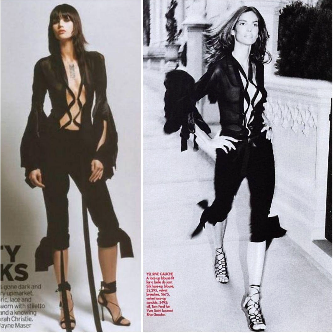 Yves Saint Laurent Velvet Tie Capri Pants