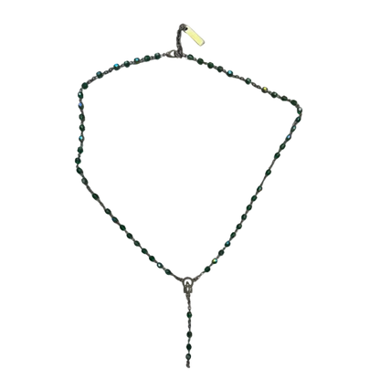 Dolce & Gabbana Green Beaded Rosary Necklace