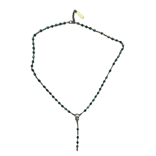 Dolce & Gabbana Green Beaded Rosary Necklace