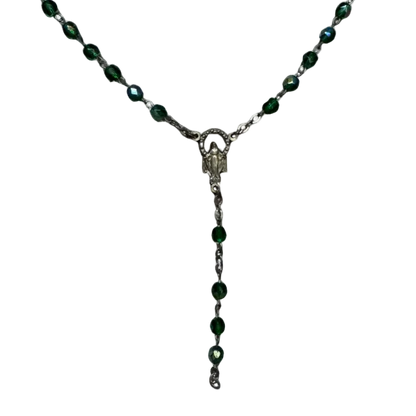 Dolce & Gabbana Green Beaded Rosary Necklace