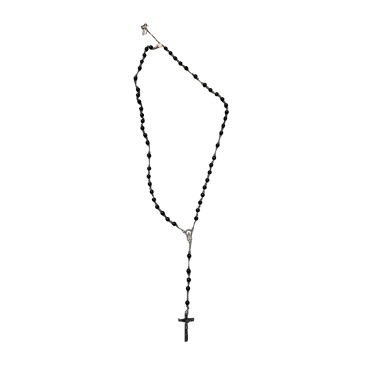 Dolce & Gabbana Black Beaded Rosary Necklace