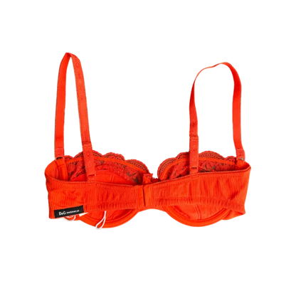 Dolce & Gabbana Orange Lace Bra