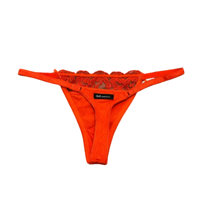 Dolce & Gabbana Orange Lace Bra
