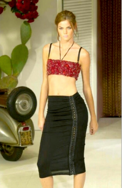 Dolce & Gabbana Lace-up Midi Skirt