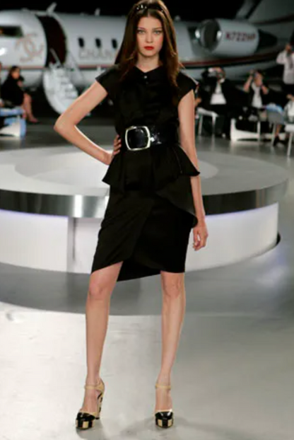 Chanel Yellow Patent Leather Color Block Platform Heels