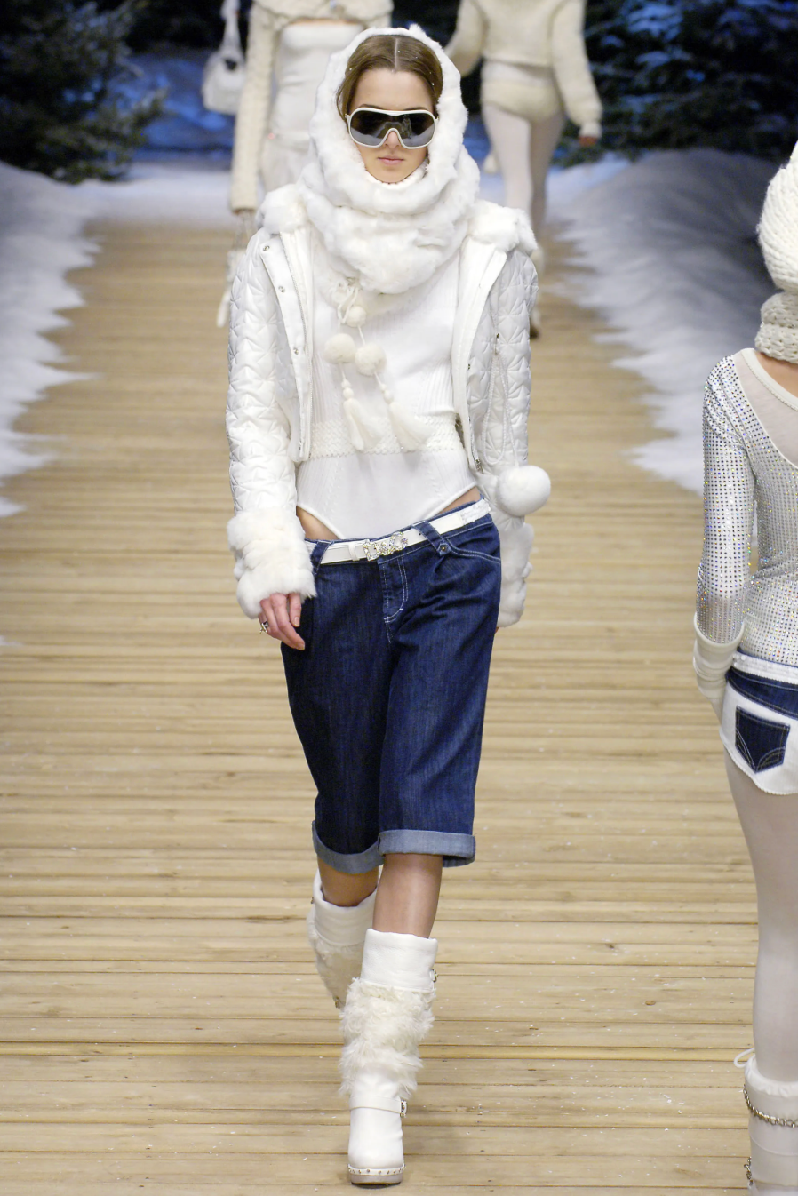 Dolce & Gabbana Cream Leather Mouton Boots