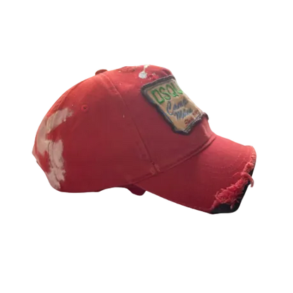 Dsquared² Red Cutoff “Camp Milan” Baseball Hat