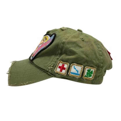 Dsquared² Green Cutoff “Camp Milan” Baseball Hat