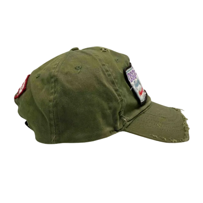 Dsquared² Green Cutoff “Camp Milan” Baseball Hat